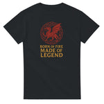 Born of Fire Made of Legend T-Shirt – Welsh Dragon Design T-Shirt