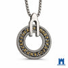 Large Elder Futhark Rune Viking Pendant | Stainless Steel Viking Necklace for Men Gold Jewellery Gold