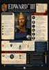 Infographic about Edward III, the Warrior King of England, with historical details and illustrations.