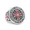 The Grand Master’s Vow: Knights Templar Latin Motto Signet Ring Silver Jewellery Silver