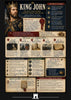Infographic about King John, the Controversial English Monarch, with historical details and illustrations.