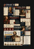 A vertical poster-style collage featuring illustrated portraits of English monarchs—Edward III, King John, King Henry II, and William the Conqueror—along with historical text panels, seals, and decorative medieval graphics on a dark background.