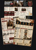Three overlapping educational posters about the Peasants' Revolt 1381 and Wat Tyler, arranged on a dark background. The posters feature historical illustrations, text panels, timelines, and maps in a sepia and red color scheme.