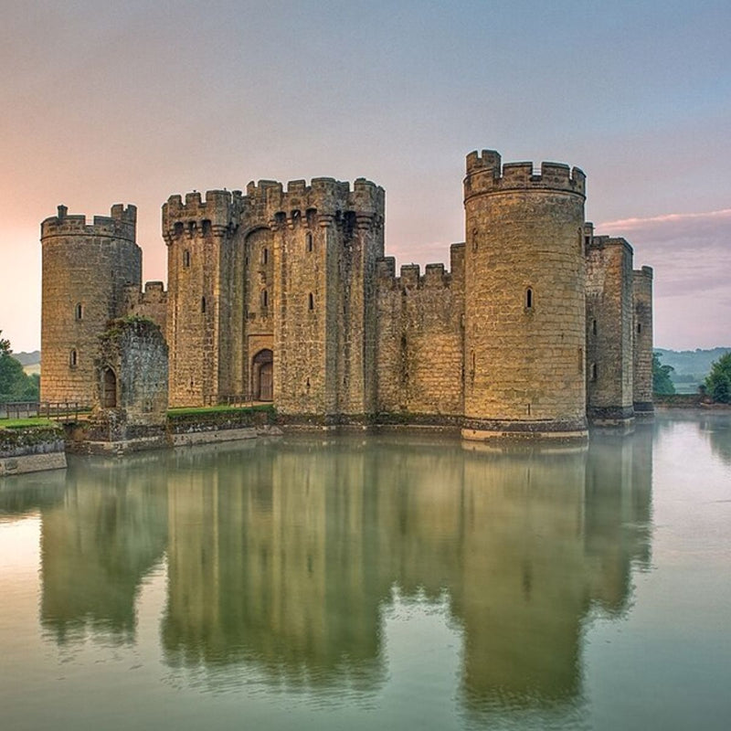a photograph of Boiam castle and moat