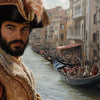 an illustration of a merchant trader in Venice