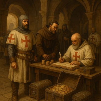 Knights Templar banking system medieval innovation: Encrypted credit system and financial methods that pioneered medieval banking