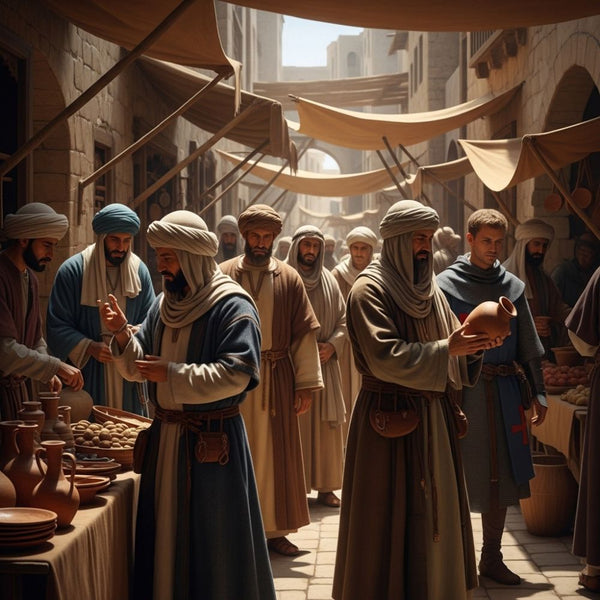 Medieval Middle East market trading post: How crusades stimulated commerce, created trade routes, and sparked European commercial revolution