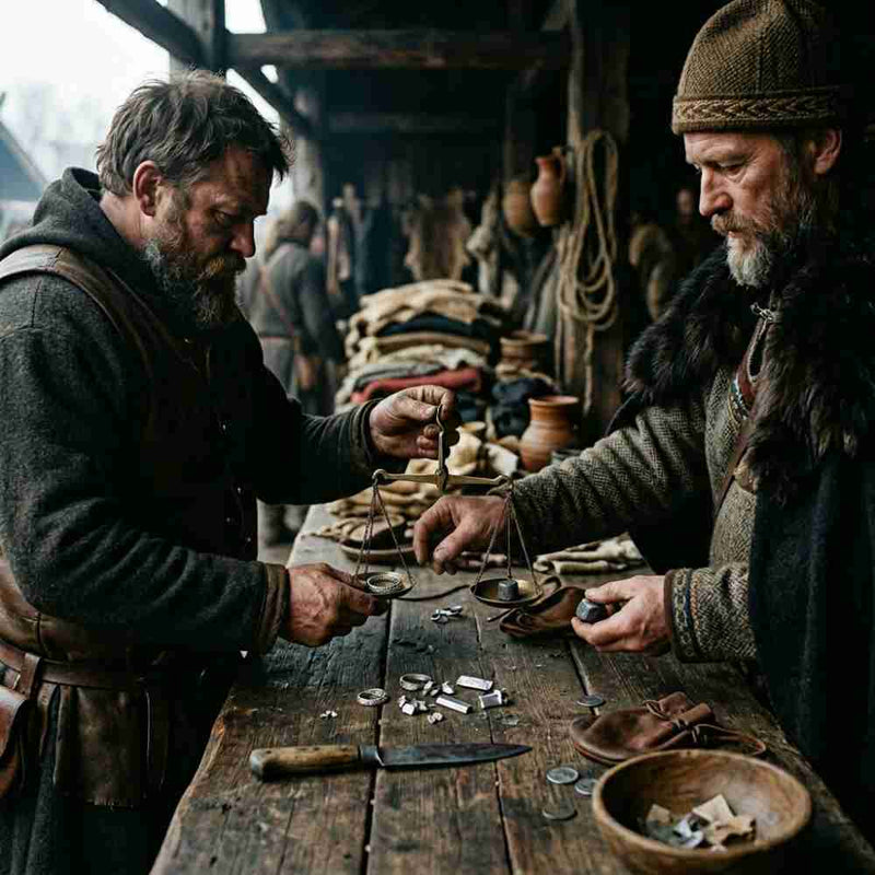 Viking ring money Norse traders medieval commerce: How cut and twisted silver rings functioned as currency in Viking trade networks