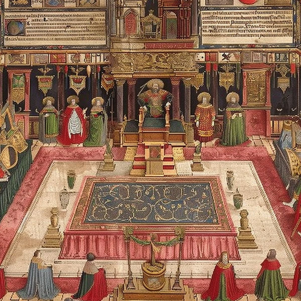 Council of Clermont 1095 papal meeting: Pope Urban II calling for crusade at medieval assembly of bishops and nobles