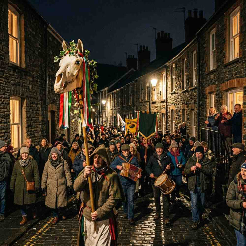 Mari Lwyd: The Snapping Horse Skull Tradition