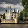 an illustration of the Tower of London with the river Thames in the foreground