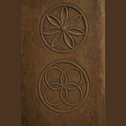 Witch marks carved to protect a home from evil