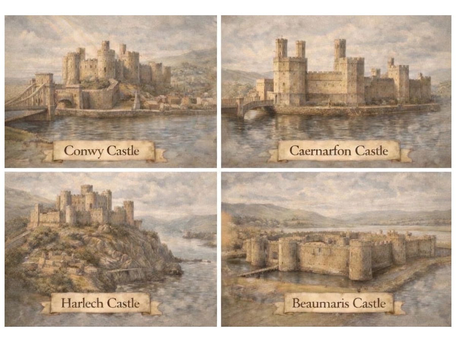 Medieval castles in the Welsh landscape