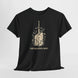 The Rightful King design on a black T-shirt