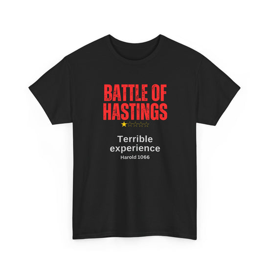 Battle of Hastings T-Shirt | One Star Review | Medieval History Design Black T-Shirt Black