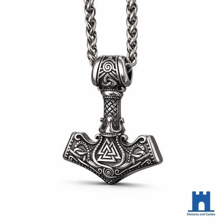 Thor’s Hammer Valknut Pendant | 316L Stainless Steel Norse Jewellery Jewellery