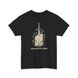 The Rightful King design on a black T-shirt