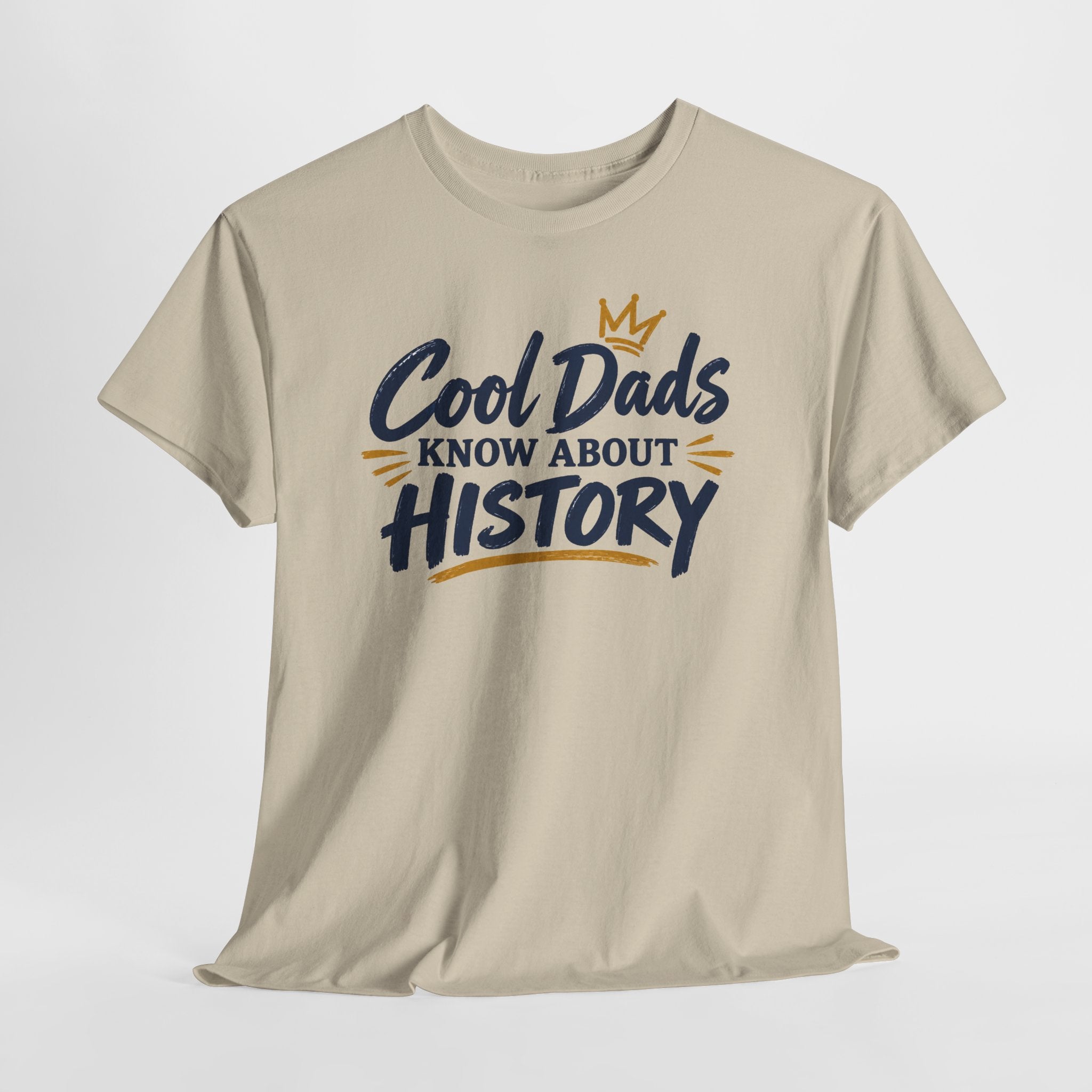 Cool Dads Know About History design on a sand T-shirt
