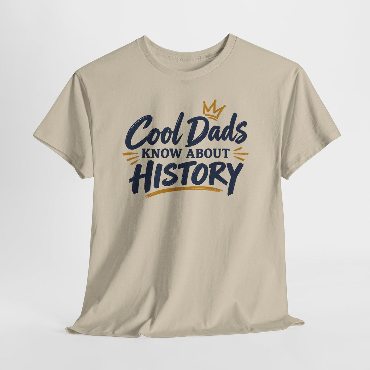 Cool Dads Know About History design on a sand T-shirt