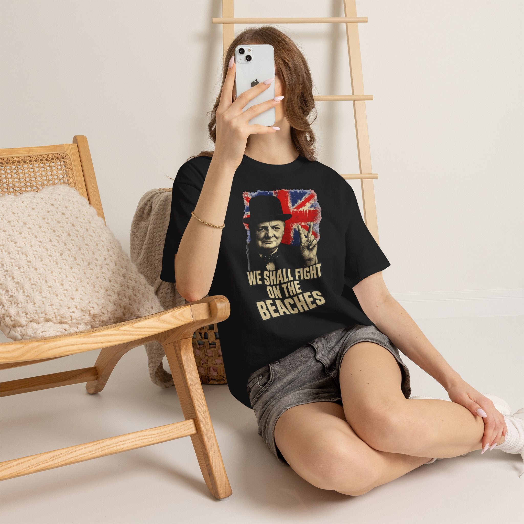 Churchill We Shall Fight on the Beaches T-Shirt