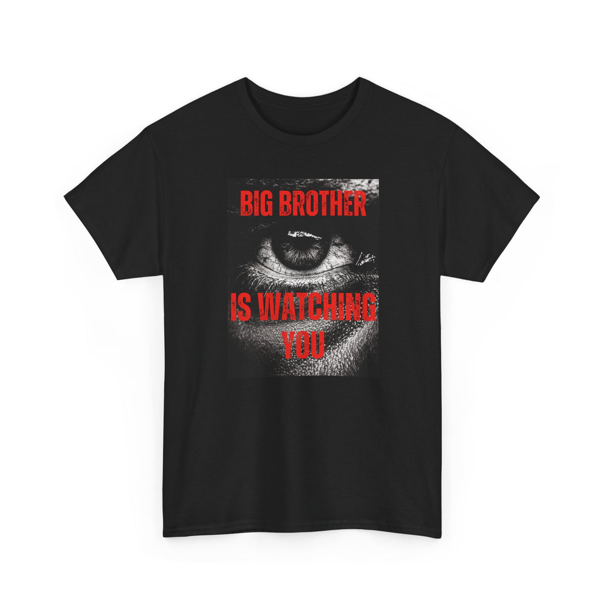 Big Brother Is Watching You T-Shirt | Orwell 1984 Black T-Shirt Black