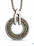 Large Elder Futhark Rune Viking Pendant | Stainless Steel Viking Necklace for Men Gold Jewellery Gold
