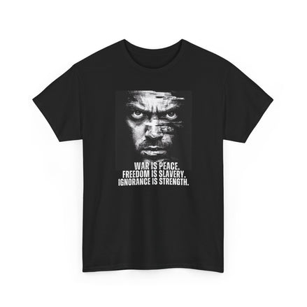 Orwell 1984 Three Slogans T-Shirt | War Is Peace Black T-Shirt Black
