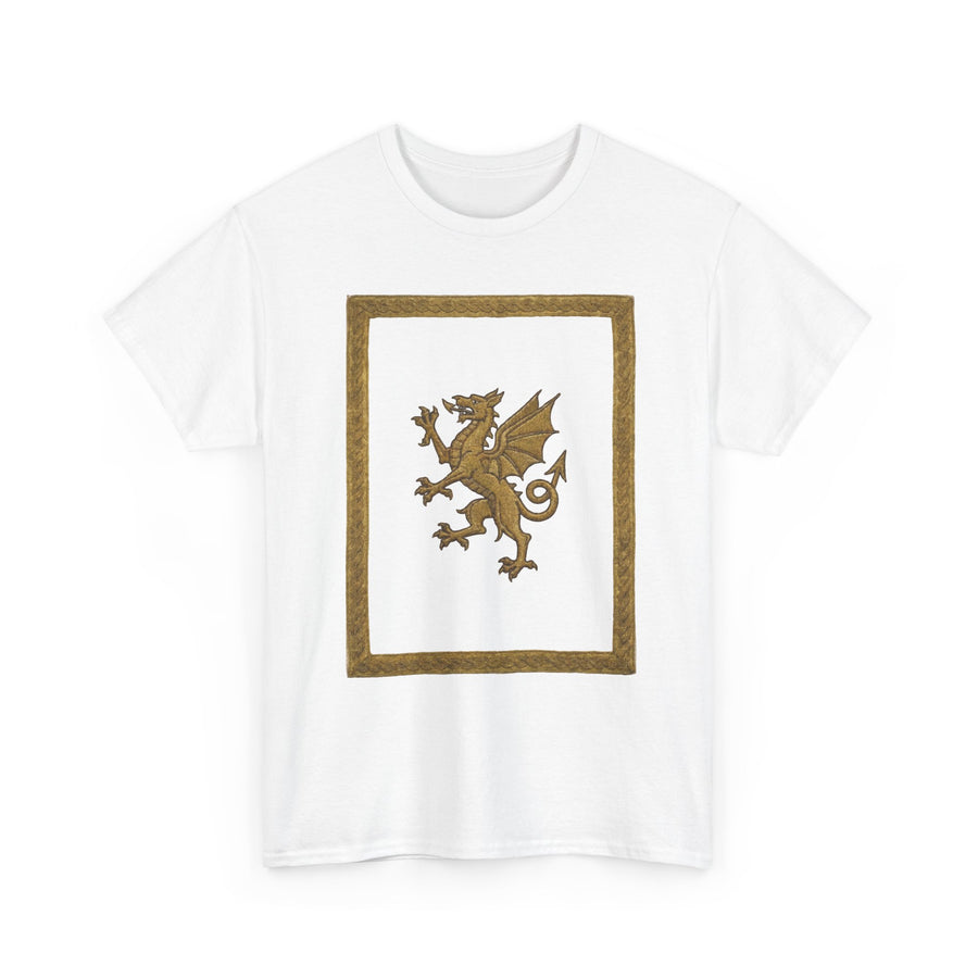 Y Ddraig Aur design on a white T-shirt