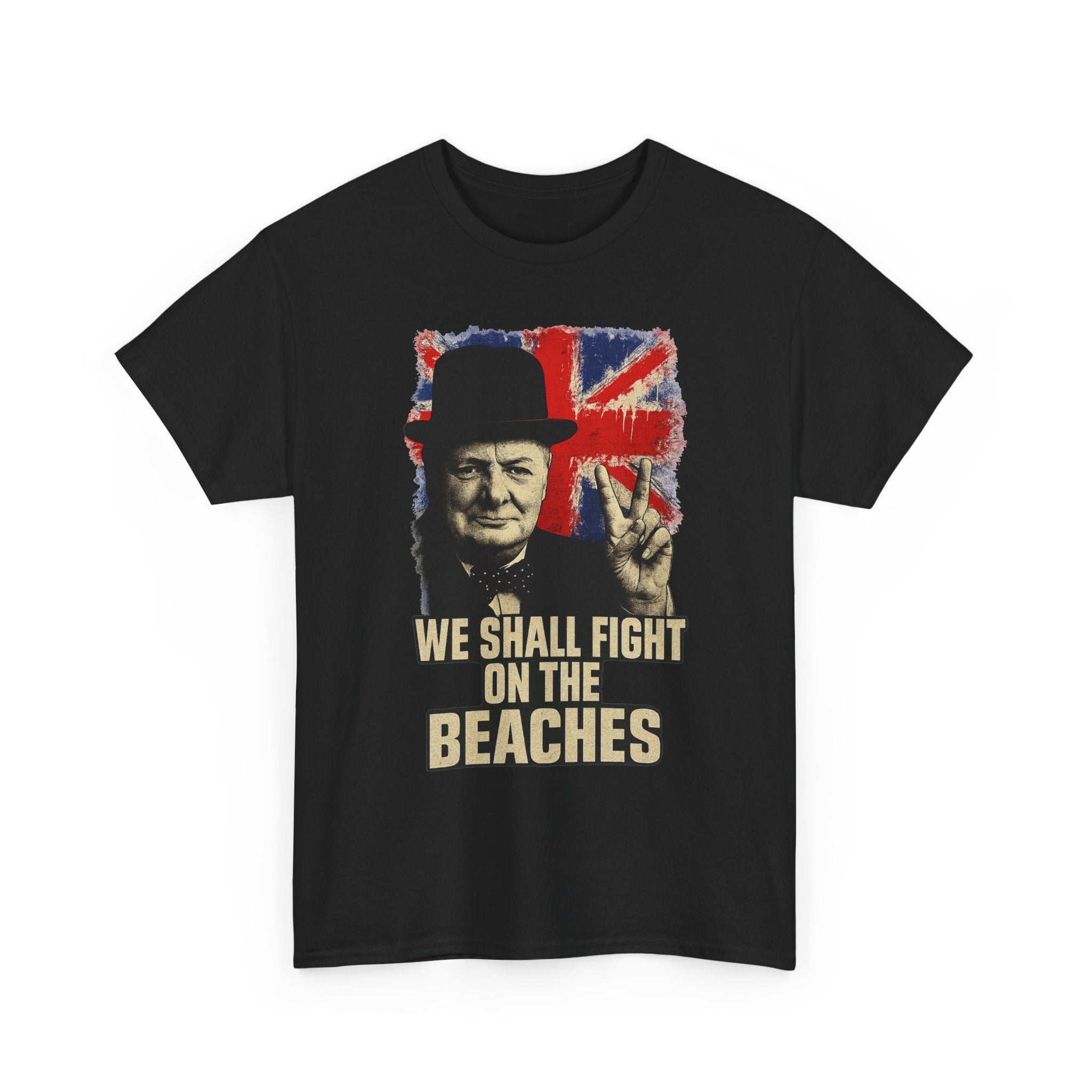 Churchill We Shall Fight on the Beaches T-Shirt