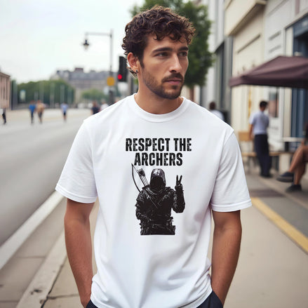 Medieval Archer T-shirt Print Material