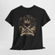 Fall of Camelot design on a black T-shirt