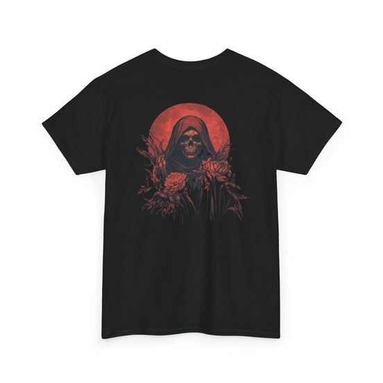 Grim Reaper T-Shirt – Blood Moon Back Print Black T-Shirt Black