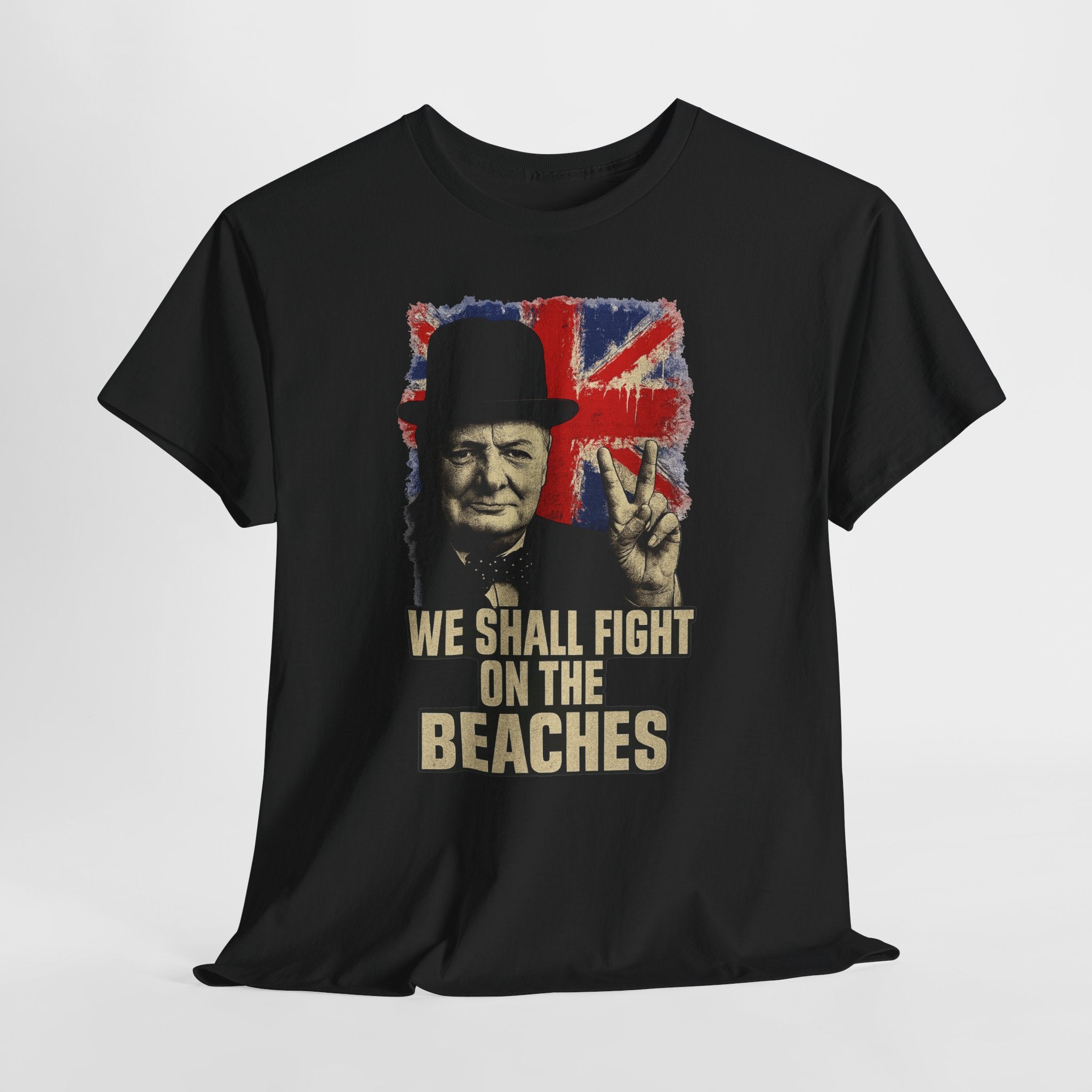 Churchill We Shall Fight on the Beaches T-Shirt