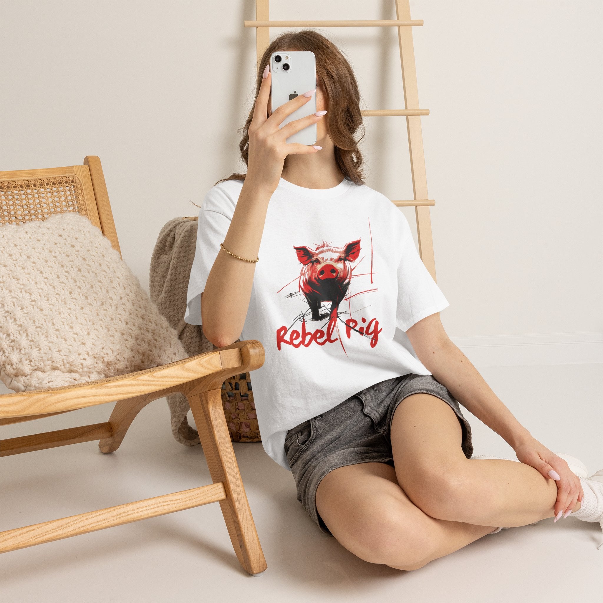 Rebel Pig T-Shirt | Bold Graphic Animal Design
