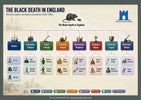 infographic of the black death in england 1348 as a free download poster from Histories and Castles