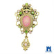 Vintage Baroque Palace Brooch | Large Pink Gemstone & Crystal Statement Pin Jewellery