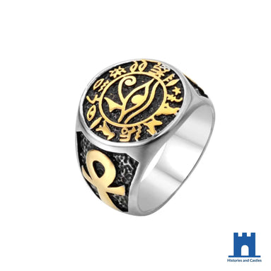 Egyptian Eye of Horus Ring | Ancient Egyptian Signet Ring Gold Jewellery Gold