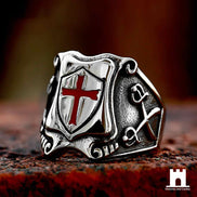 Vintage Knights Templar Cross Ring Jewellery