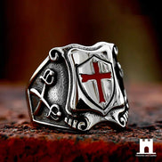 Vintage Knights Templar Cross Ring Jewellery