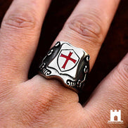 Vintage Knights Templar Cross Ring Jewellery
