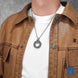 Large Elder Futhark Rune Viking Pendant | Stainless Steel Viking Necklace for Men Jewellery