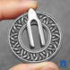 Large Elder Futhark Rune Viking Pendant | Stainless Steel Viking Necklace for Men Jewellery