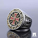 The Grand Master’s Vow: Knights Templar Latin Motto Signet Ring Jewellery