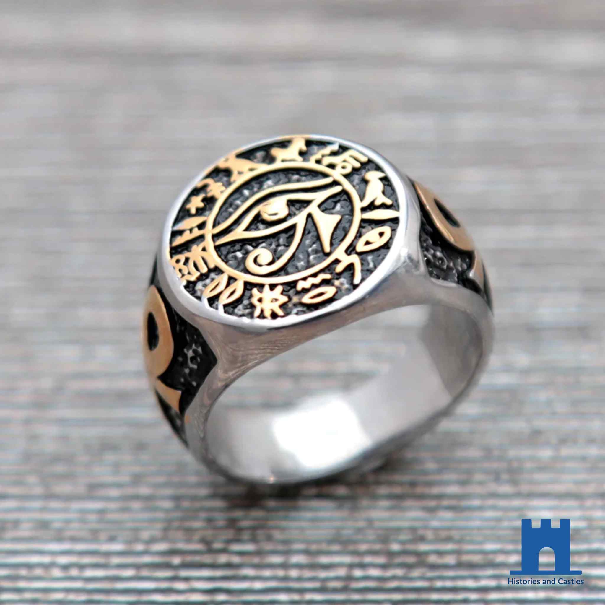Egyptian Eye of Horus Ring | Ancient Egyptian Signet Ring Jewellery