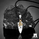 Odin’s Spearhead Valknut Necklace | Viking Gungnir Pendant Gold Leather Rope Jewellery Gold Leather Rope