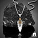 Odin’s Spearhead Valknut Necklace | Viking Gungnir Pendant Gold Chain Jewellery Gold Chain