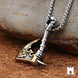 Viking Axe Valknut Pendant | Norse Warrior Necklace Jewellery