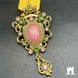 Vintage Baroque Palace Brooch | Large Pink Gemstone & Crystal Statement Pin Jewellery