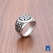 Stainless Steel Knights Templar Signet Ring Jewellery