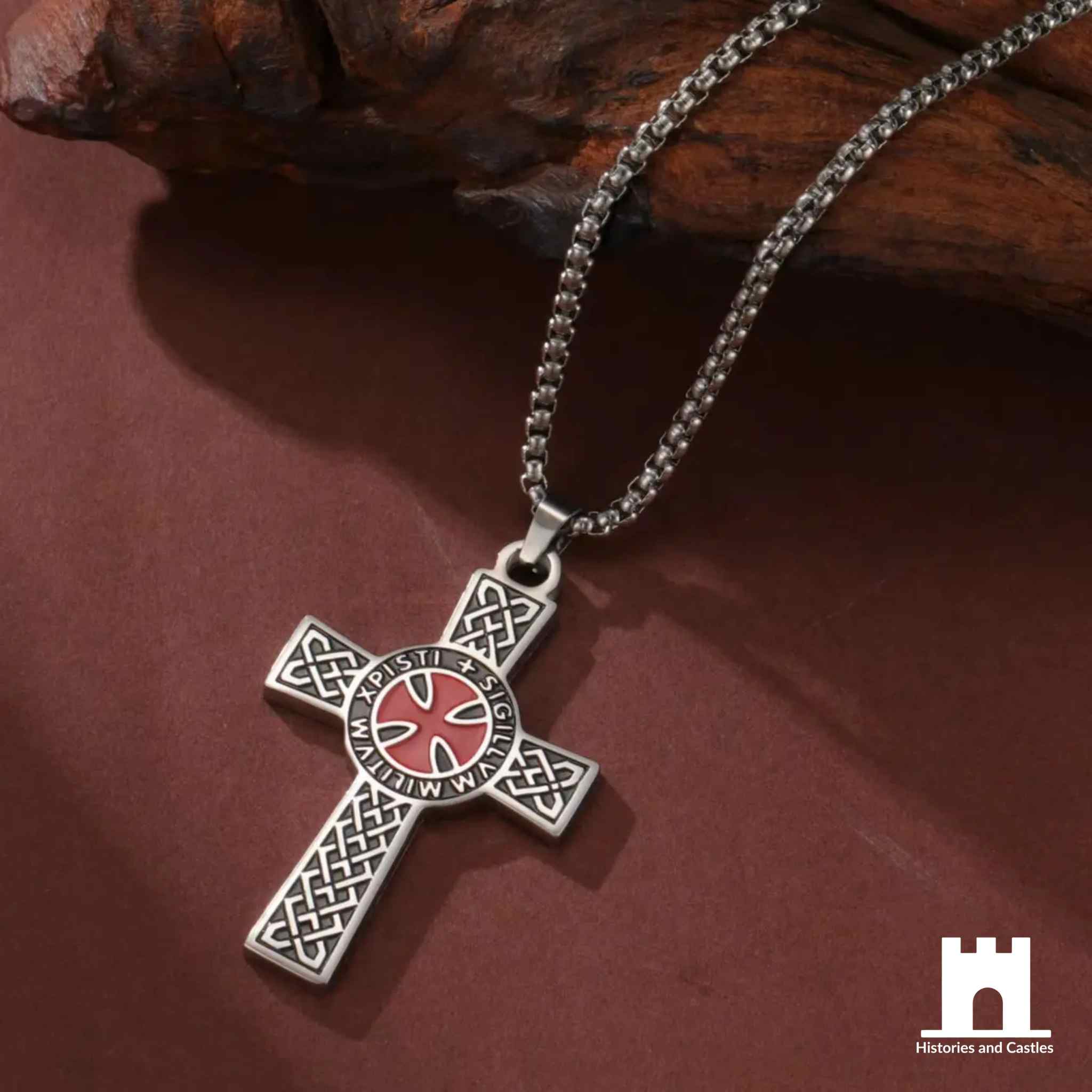 Knights Templar Sigillum Seal Cross Pendant Jewellery